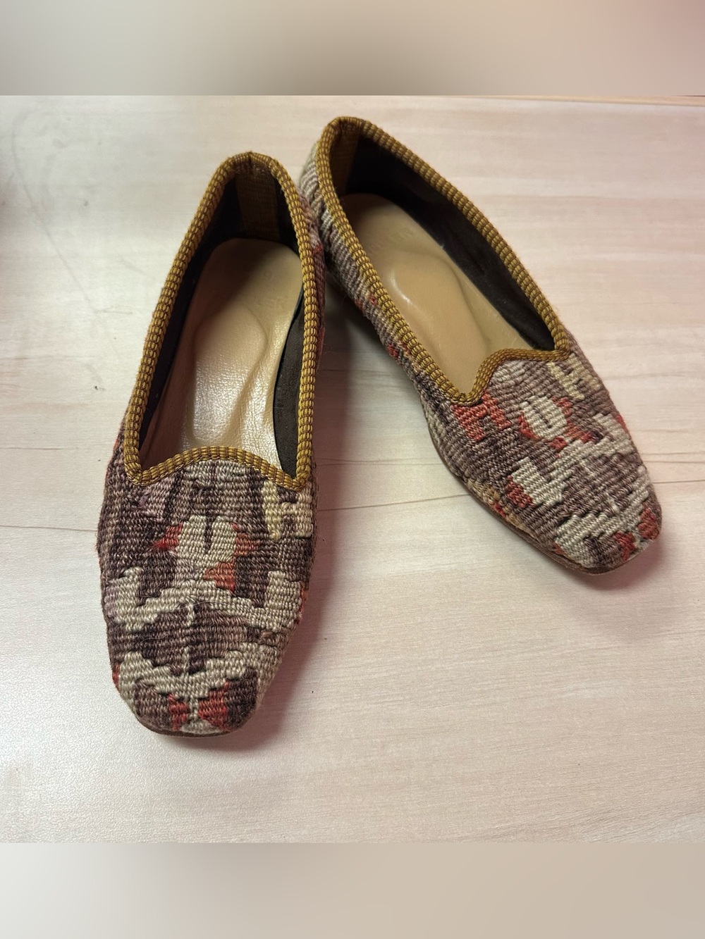 Turkish Kilim Wool Carpet Shoes
